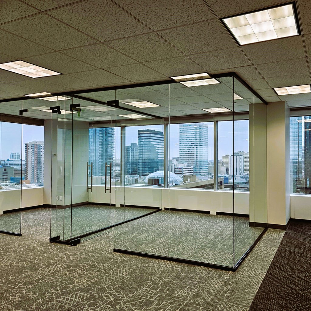 Office Spaces with All-Glass Entrances